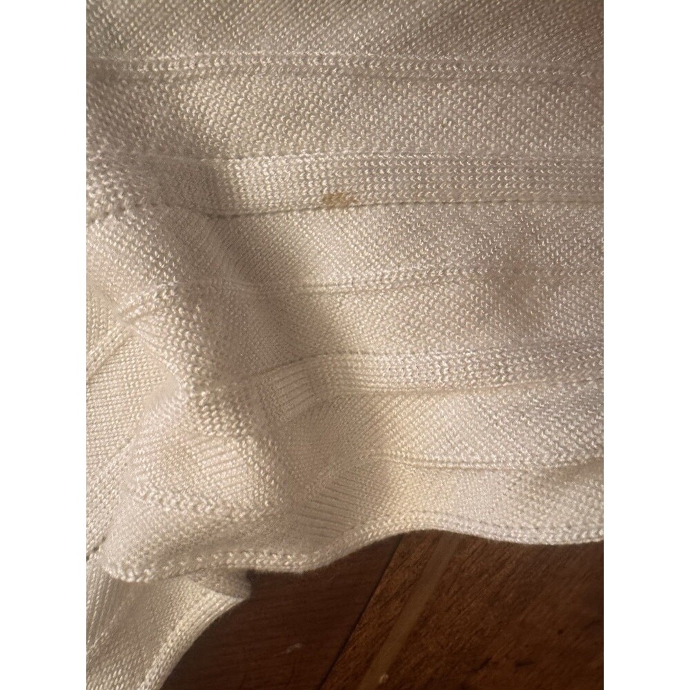 Women’s WHITE HOUSE BLACK MARKET Top MEDIUM ivory Long Sleeve W/Lace Trim - Picture 14 of 16